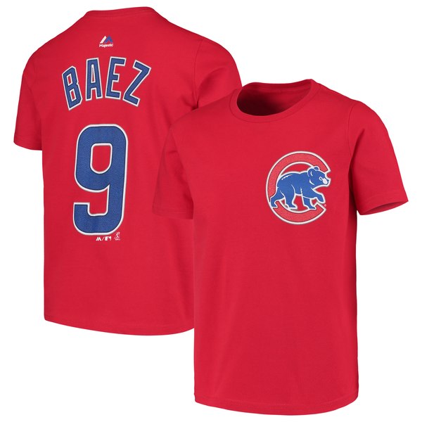 Youth Chicago Cubs Javier Baez Majestic Red Player Name ...